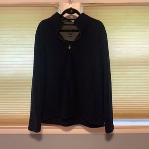 GH Bass and Co Navy Fleece Quarter Zip (Large)